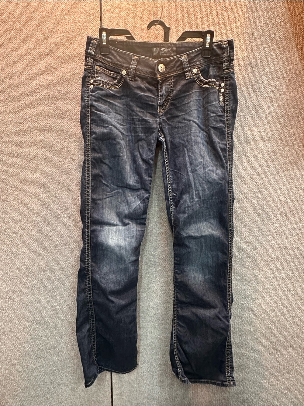 Silver Jeans Women's Dark Indigo Boot Cut Jeans